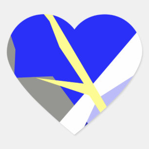 Adesivo Coração Energia de abstrato Art