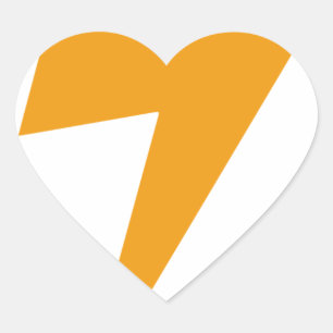 Adesivo Coração Energia do Trovão Amarelo Impresso