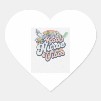 Adesivo Coração Enfermeira legal Vibes T-Shirt, Enfermeira Engraça