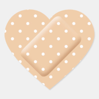 Adesivo Coração Enfermeira Polkadot Cute Bandage