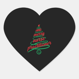 Adesivo Coração enfermeiro de Natal, uma feliz