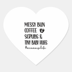 Adesivo Coração Enfermeiro Enfermeiro Urso Neonatal Unidade de Cui