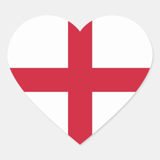 Adesivo Coração England Flag Heart Sticker (Frente)