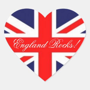 Adesivo Coração England Rocks-Union Jack Flag