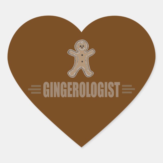 Adesivo Coração Engraçado Gingerpão (Frente)
