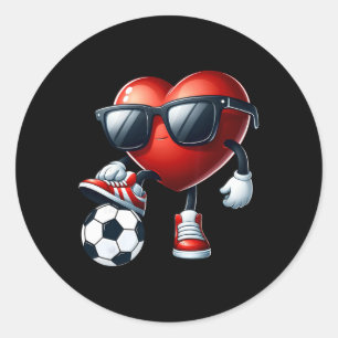 Adesivo Coração Engraçado Jogando Futebol Dia dos Namorado