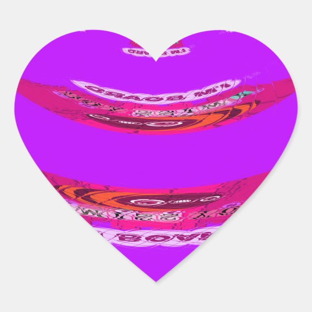 Adesivo Coração Engraçado, sinto sua falta, estou entediado (Frente)