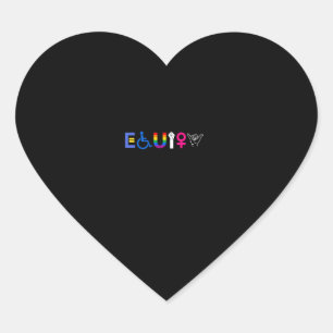 Adesivo Coração _EQUITY_ Igual Direitos LGBTQ Ally Unity Prima Fem