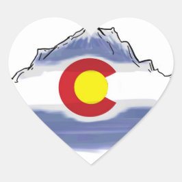 Adesivo Coração Escala artística do Colorado