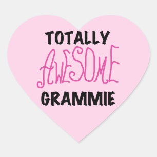 Adesivo Coração Espantoso Grammie T-shirts Rosa, Presentes