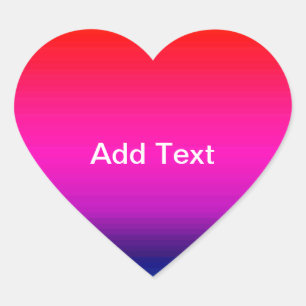 Adesivo Coração Espectro de Cores Horizontais - 4