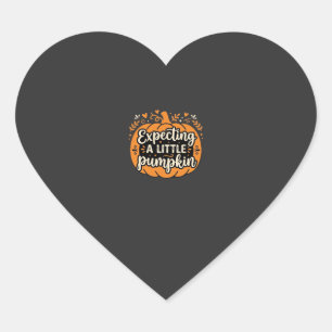 Adesivo Coração Esperando um Pequeno Desenho de Abóbora de Hallowe