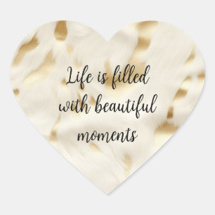 Adesivo Coração Espetáculo Branco Dourado do Sudoeste Ocidental