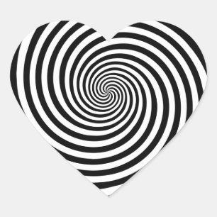 Adesivo Coração Espiral de Hipnose 