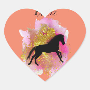 ADESIVO CORAÇÃO ESPUMANTES DE CORAÇÃO DO CAVALO PERSONALIZADOS