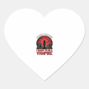 Adesivo Coração Esqueça Princesa Quer Ser Vampira Halloween_1