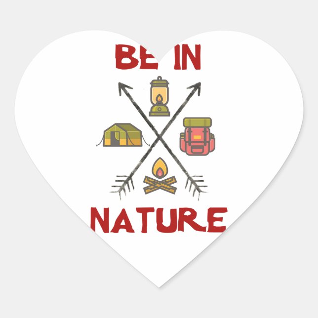 Adesivo Coração Esteja Na Natureza (Frente)