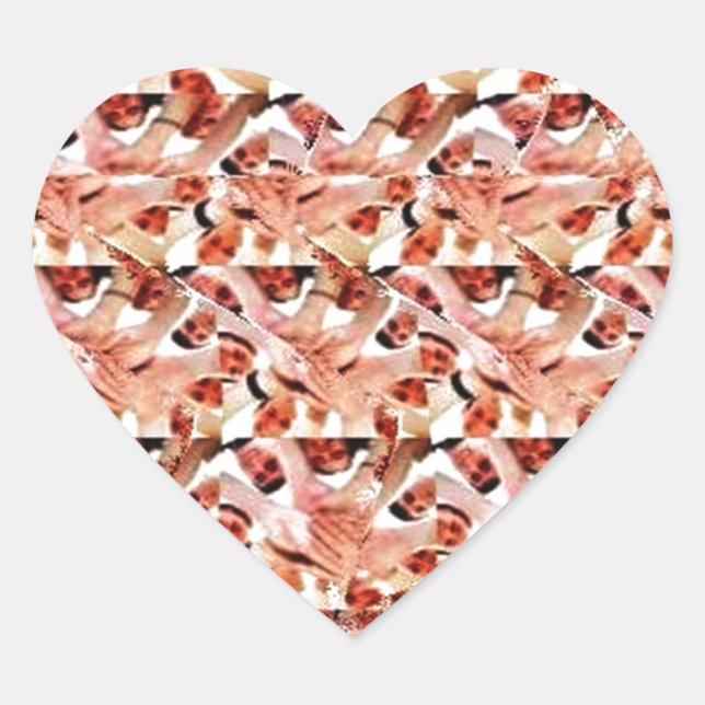 Adesivo Coração Estereograma de alternância (Frente)