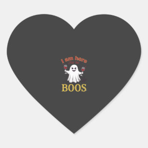 Adesivo Coração Estou Aqui Boos Halloween Fantasma Copos de Vinho