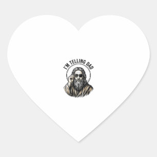 Adesivo Coração Estou Contando ao Papai Camisa Engravada Vintage E