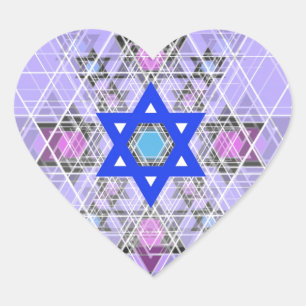 Adesivo Coração Estrela azul brilhante