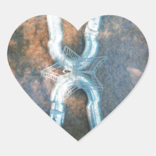 Adesivo Coração Estrela prateada infinita