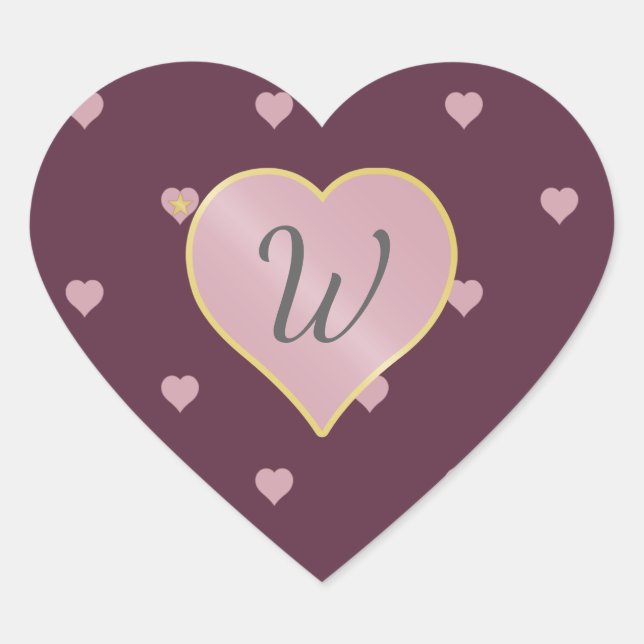 Adesivo Coração Estrelas no coração do Port Sticker (Frente)