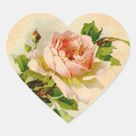 Adesivo Coração Etiqueta-adesiva Rosa Rosa-Rosa Victoriana