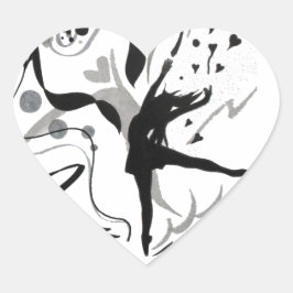 Adesivo Coração Eu Adoro Dançar!