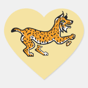 Adesivo Coração Eu adoro LYNXES - Vida selvagem - Natureza - Amare