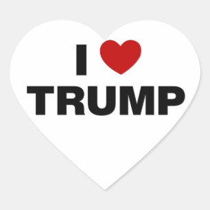 Adesivo Coração Eu Adoro Trump