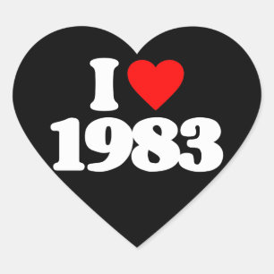 ADESIVO CORAÇÃO EU AMO 1983