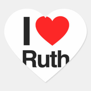 Adesivo Coração eu amo a ruth