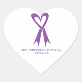 Adesivo Coração Eu amo alguém com Epilepsia!
