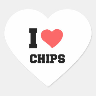 Adesivo Coração eu amo chips