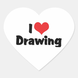 Adesivo Coração Eu Amo Desenho de Coração - Artistas e Ilustradore