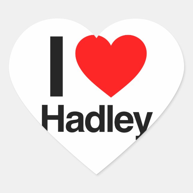 Adesivo Coração eu amo hadley (Frente)