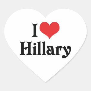 Adesivo Coração Eu Amo Hillary