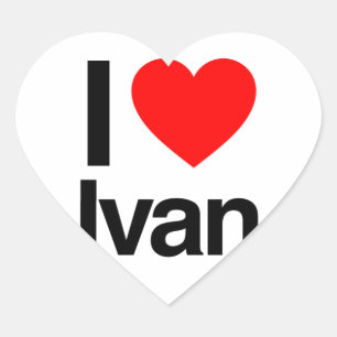 Adesivo Coração eu amo ivan
