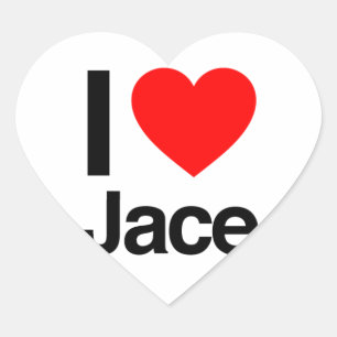 Adesivo Coração eu amo jace