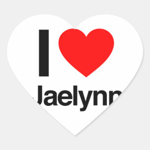 Adesivo Coração eu amo jaelynn