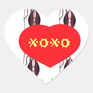 Adesivo Coração Eu amo Kenya XOXO
