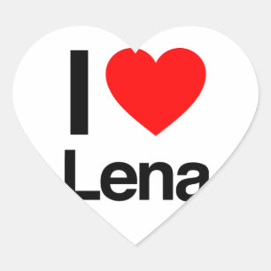 Adesivo Coração eu amo lena