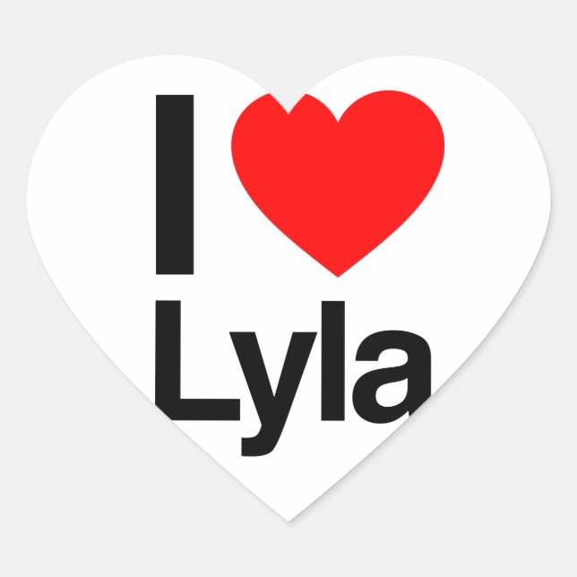 Adesivo Coração eu amo lyla (Frente)