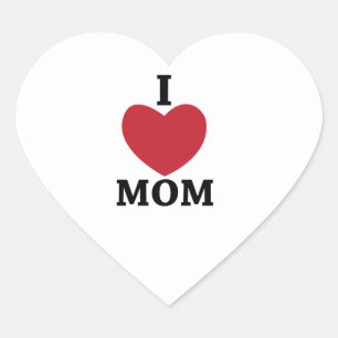 Adesivo Coração Eu Amo Mamãe  