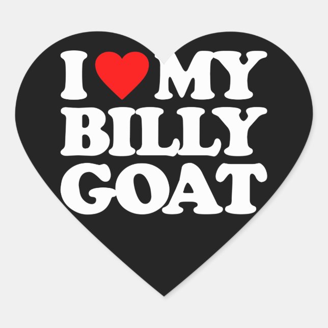 ADESIVO CORAÇÃO EU AMO MEU BILLY GOAT (Frente)