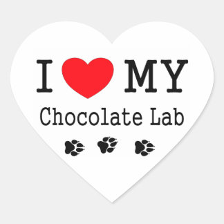 Adesivo Coração Eu Amo Meu Laboratório De Chocolate