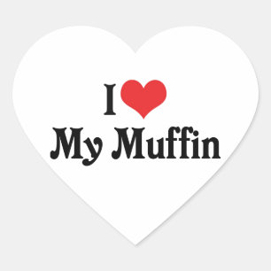 Adesivo Coração Eu Amo Meu Muffin
