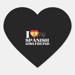 Adesivo Coração Eu Amo Meu Namorada espanhol Multinacionalidade Sh