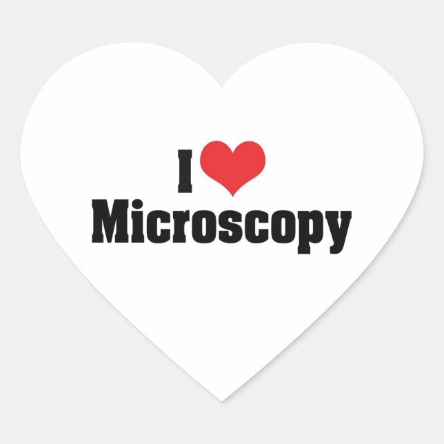 Adesivo Coração Eu Amo Microscopia do Coração (Frente)